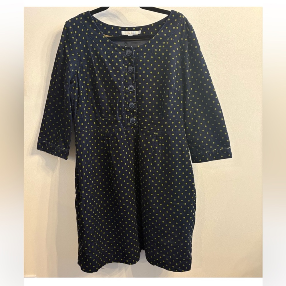Boden navy corduroy sheath dress. Size 12R